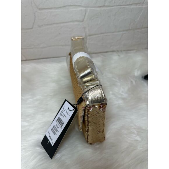 Nicole Miller Gold Sequin Shoulder Bag Small Party Cocktail Glamour NWT - Picture 14 of 17